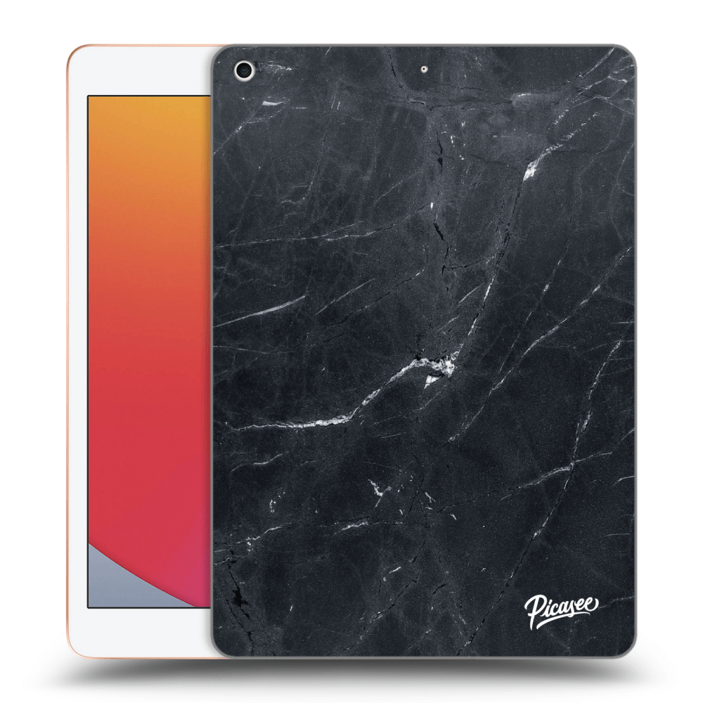 Picasee silikónový čierny obal pre Apple iPad 10.2" 2020 (8. gen) - Black marble