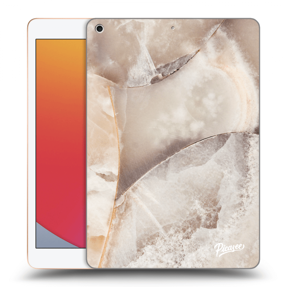 Picasee silikónový prehľadný obal pre Apple iPad 10.2" 2020 (8. gen) - Cream marble