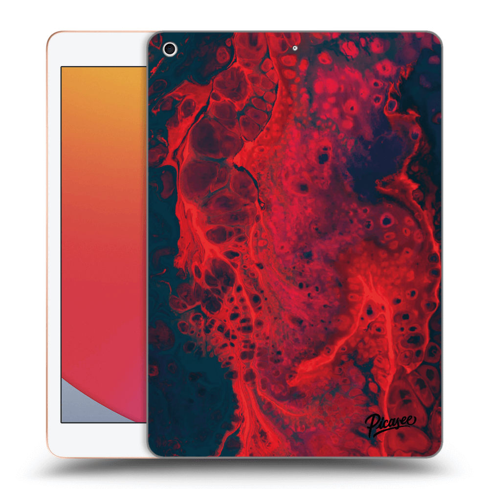 Picasee silikónový čierny obal pre Apple iPad 10.2" 2020 (8. gen) - Organic red