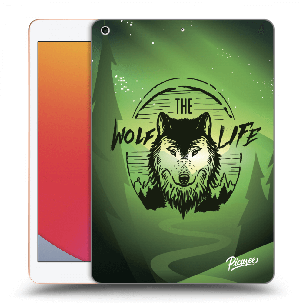 Picasee silikónový prehľadný obal pre Apple iPad 10.2" 2020 (8. gen) - Wolf life