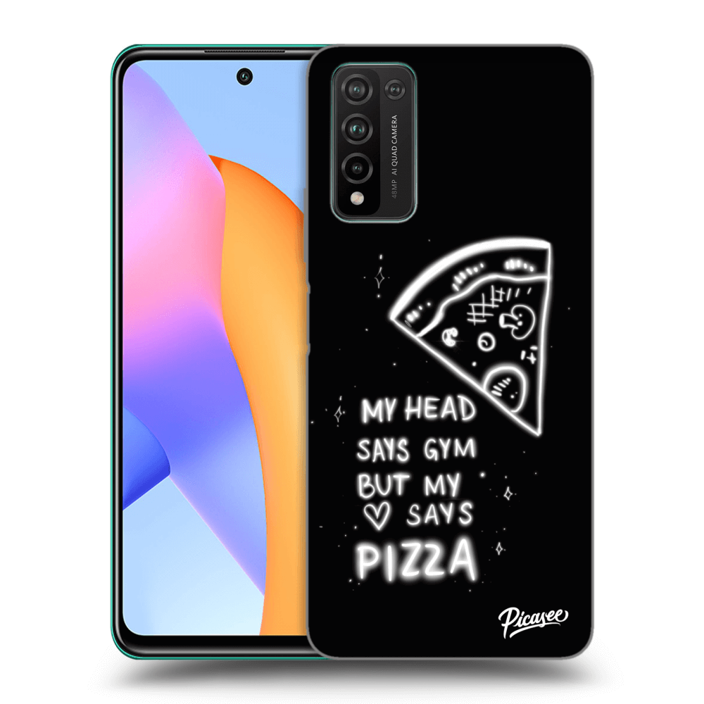 Picasee silikónový prehľadný obal pre Honor 10X Lite - Pizza