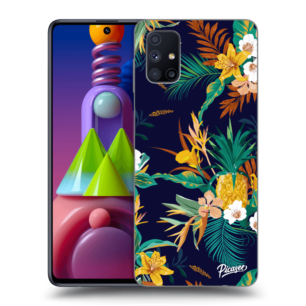 Picasee silikónový čierny obal pre Samsung Galaxy M51 M515F - Pineapple Color