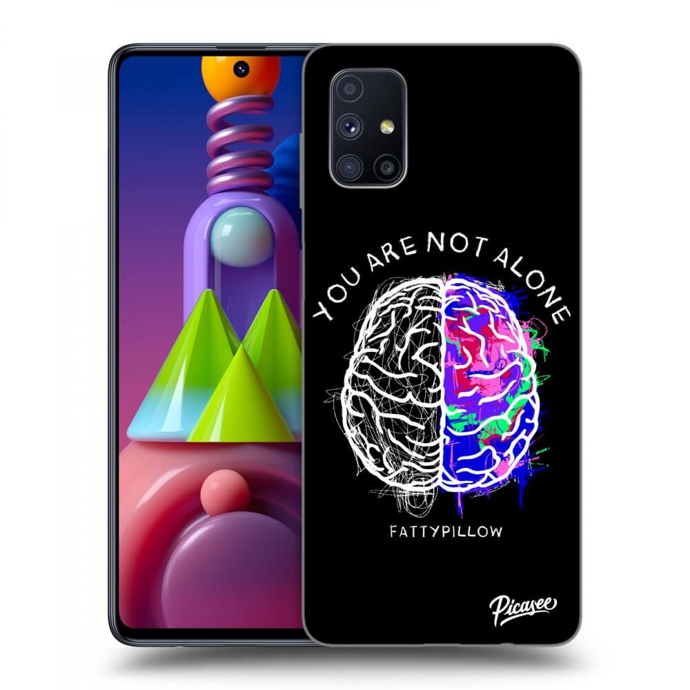 Picasee silikónový čierny obal pre Samsung Galaxy M51 M515F - Brain - White