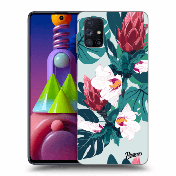 Picasee silikónový čierny obal pre Samsung Galaxy M51 M515F - Rhododendron