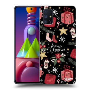 Picasee silikónový čierny obal pre Samsung Galaxy M51 M515F - Christmas