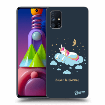 Picasee silikónový čierny obal pre Samsung Galaxy M51 M515F - Believe In Unicorns