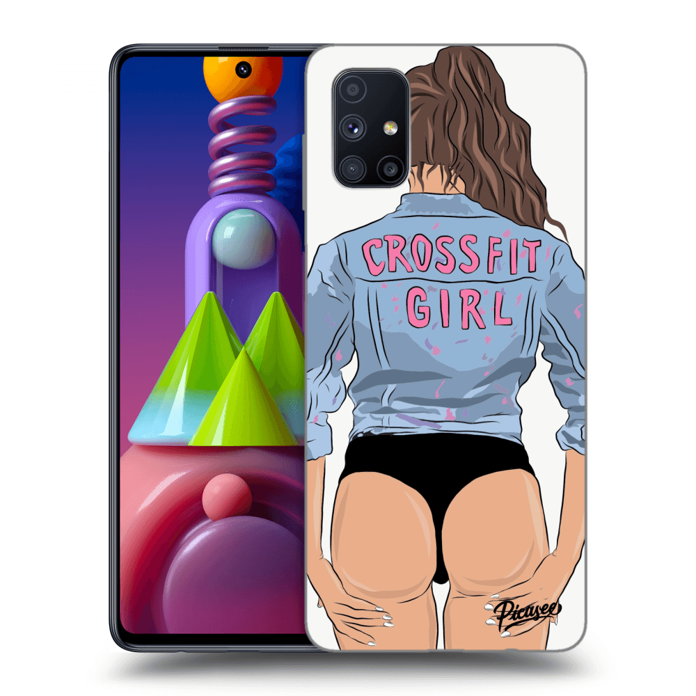 Picasee silikónový prehľadný obal pre Samsung Galaxy M51 M515F - Crossfit girl - nickynellow