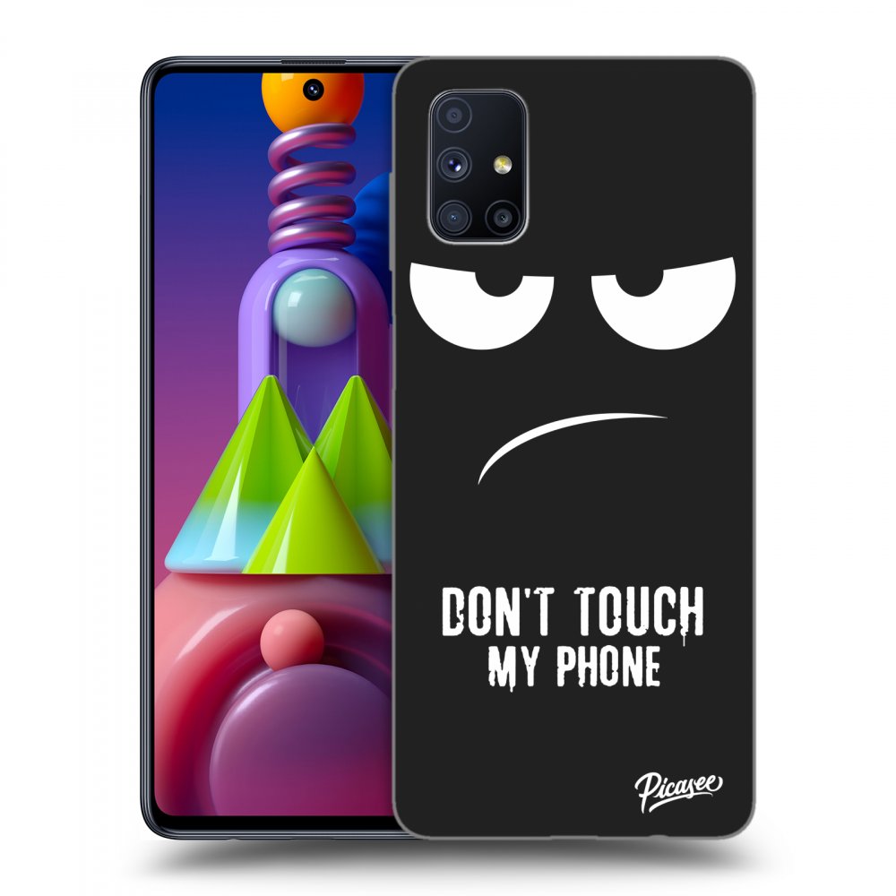 Silikónový čierny Obal Pre Samsung Galaxy M51 M515F - Don't Touch My Phone