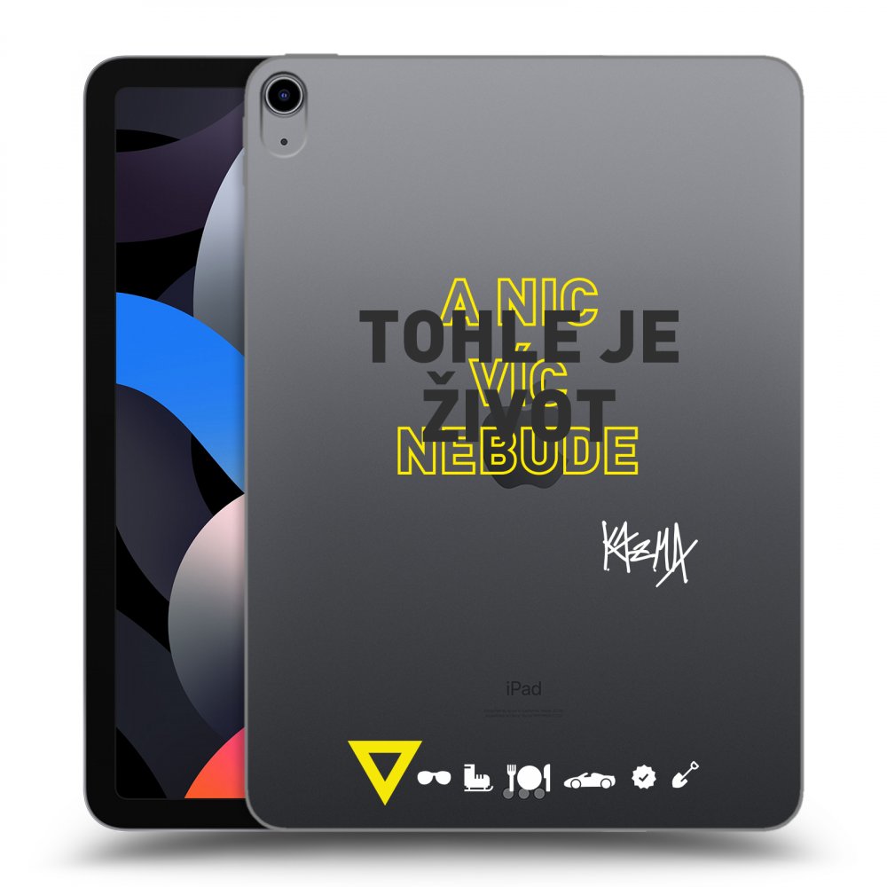 Picasee silikónový prehľadný obal pre Apple iPad Air 4 10.9" 2020 - Kazma - TOHLE JE ŽIVOT A NIC VÍC NEBUDE