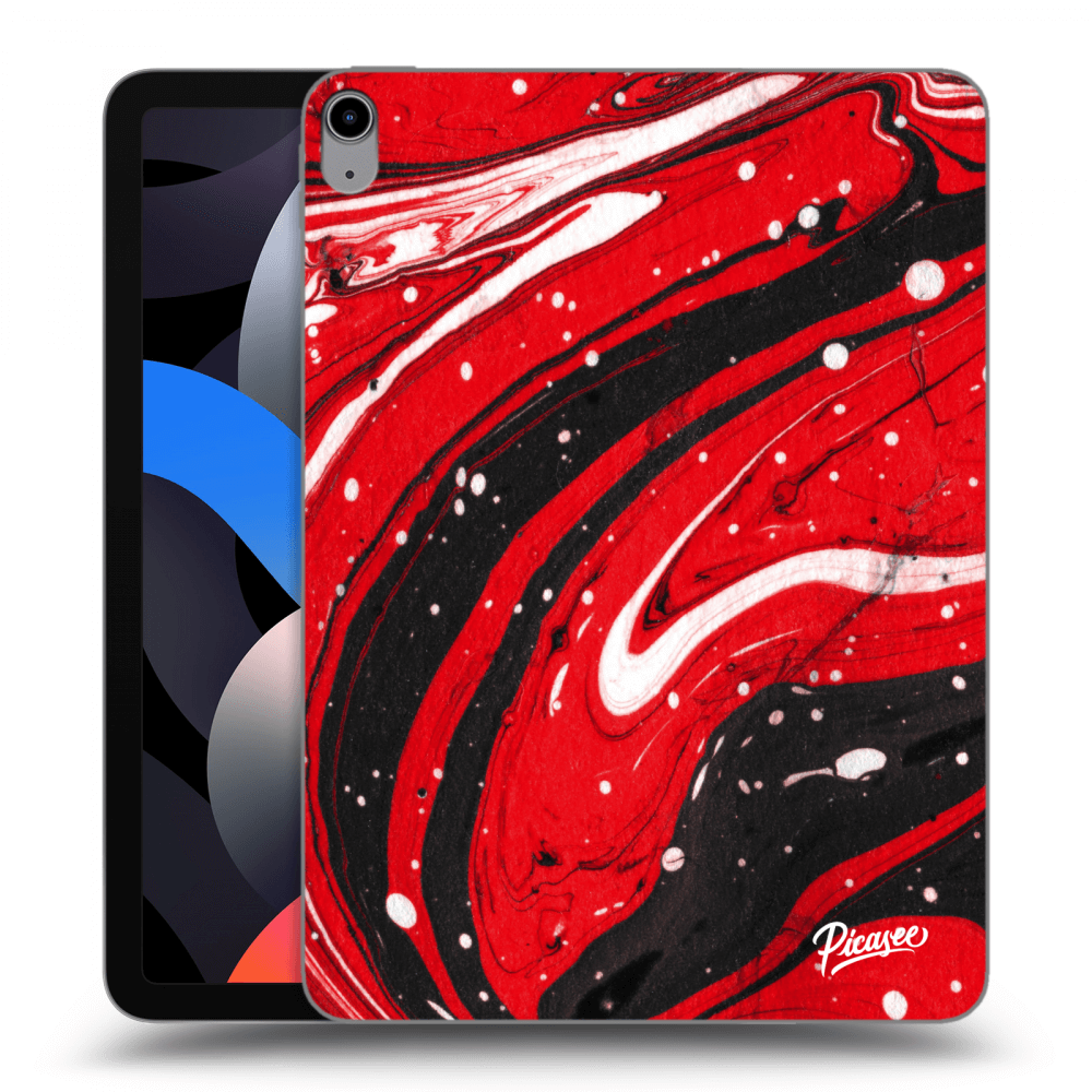 Picasee silikónový prehľadný obal pre Apple iPad Air 4 10.9" 2020 - Red black