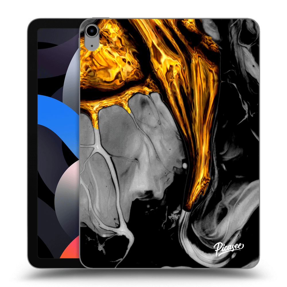 Picasee silikónový čierny obal pre Apple iPad Air 4 10.9" 2020 - Black Gold