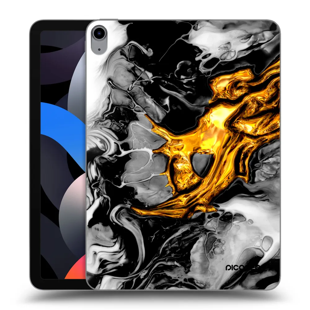 Picasee silikónový prehľadný obal pre Apple iPad Air 4 10.9" 2020 - Black Gold 2