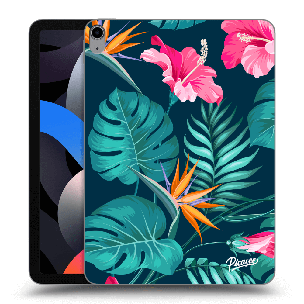 Picasee silikónový prehľadný obal pre Apple iPad Air 4 10.9" 2020 - Pink Monstera
