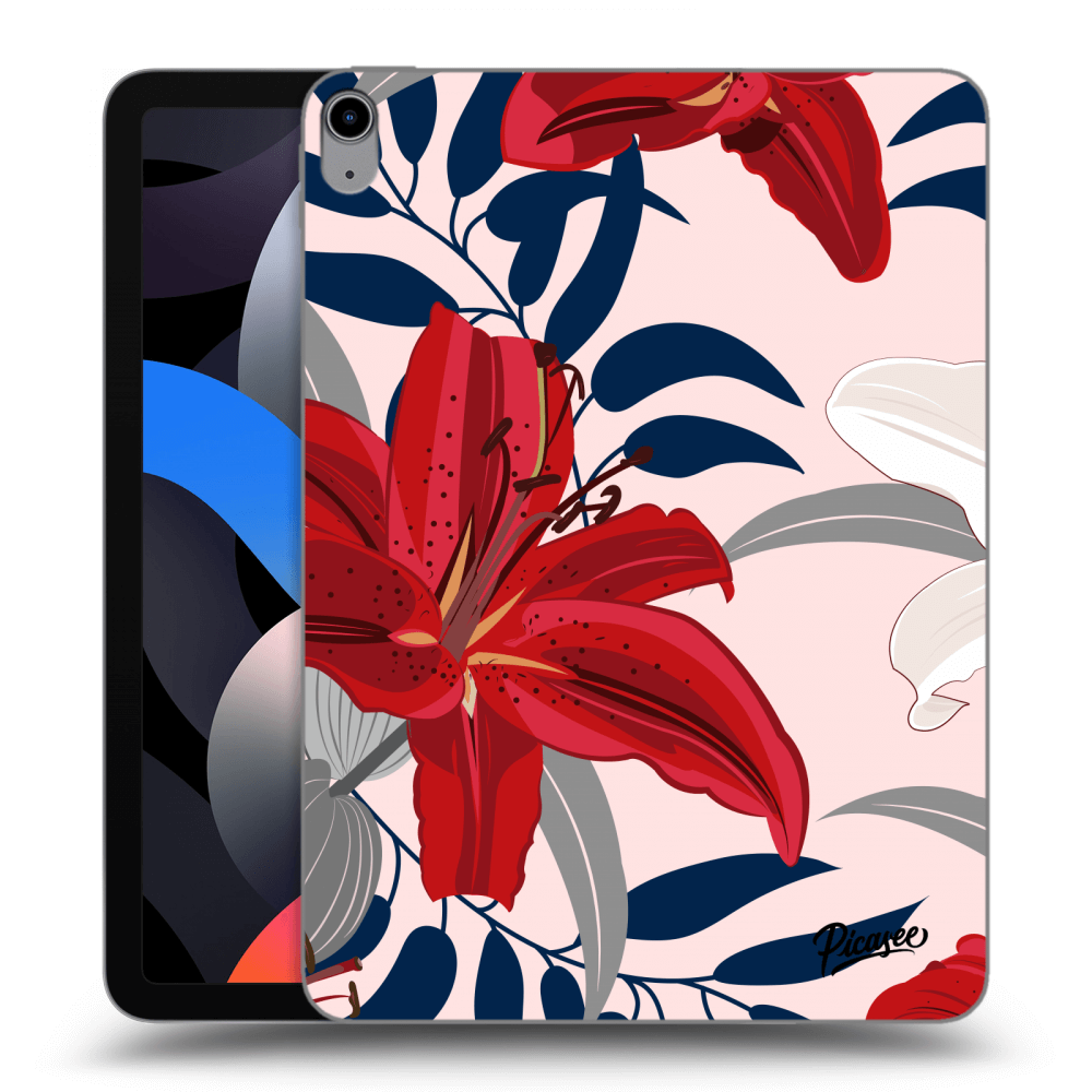 Picasee silikónový prehľadný obal pre Apple iPad Air 4 10.9" 2020 - Red Lily