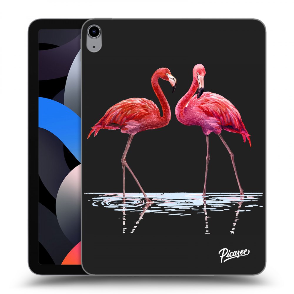 Picasee silikónový čierny obal pre Apple iPad Air 4 10.9" 2020 - Flamingos couple