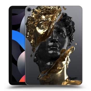 Picasee silikónový prehľadný obal pre Apple iPad Air 4 10.9" 2020 - Gold - Black