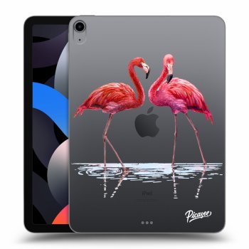 Picasee silikónový prehľadný obal pre Apple iPad Air 4 10.9" 2020 - Flamingos couple