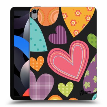 Picasee silikónový čierny obal pre Apple iPad Air 4 10.9" 2020 - Colored heart