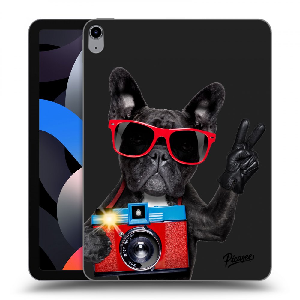 Picasee silikónový čierny obal pre Apple iPad Air 4 10.9" 2020 - French Bulldog