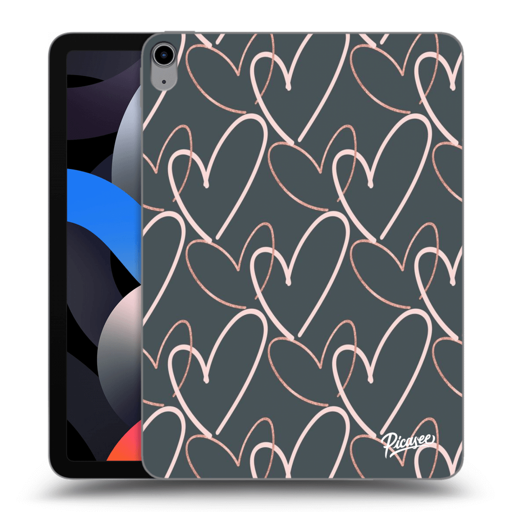 Picasee silikónový čierny obal pre Apple iPad Air 4 10.9" 2020 - Lots of love