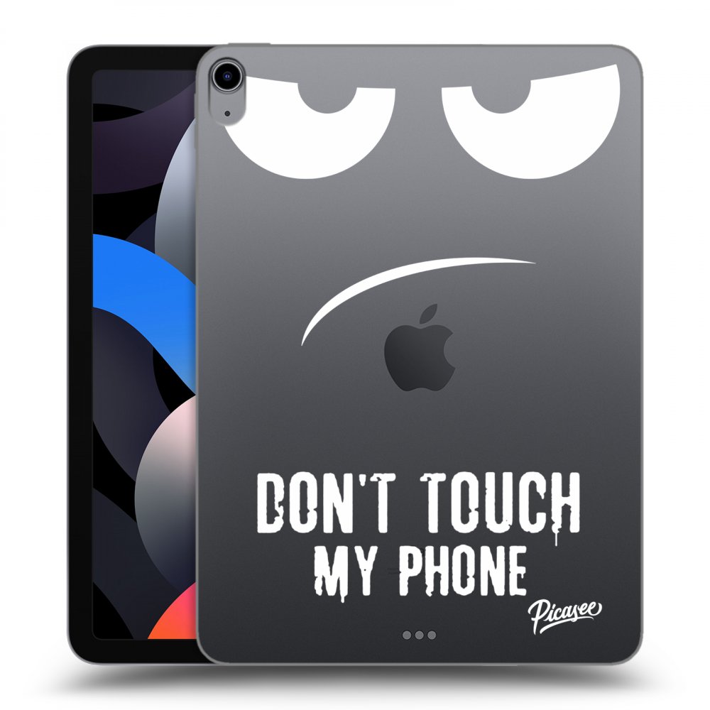 Picasee silikónový prehľadný obal pre Apple iPad Air 4 10.9" 2020 - Don't Touch My Phone