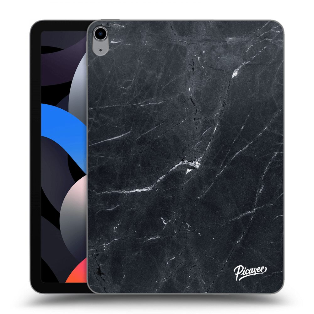 Picasee silikónový čierny obal pre Apple iPad Air 4 10.9" 2020 - Black marble