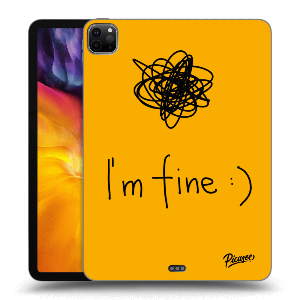 Picasee silikónový čierny obal pre Apple iPad Pro 11" 2020 (2.gen) - I am fine