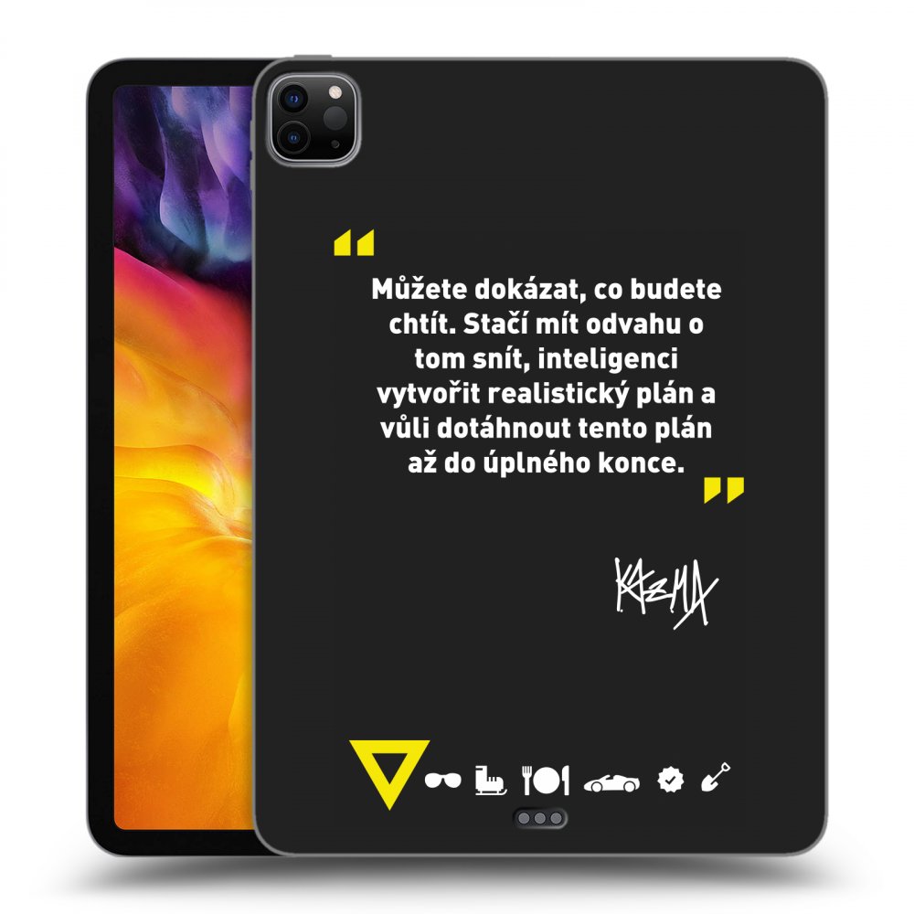 Picasee silikónový čierny obal pre Apple iPad Pro 11" 2020 (2.gen) - Kazma - MŮŽETE DOKÁZAT, CO BUDETE CHTÍT