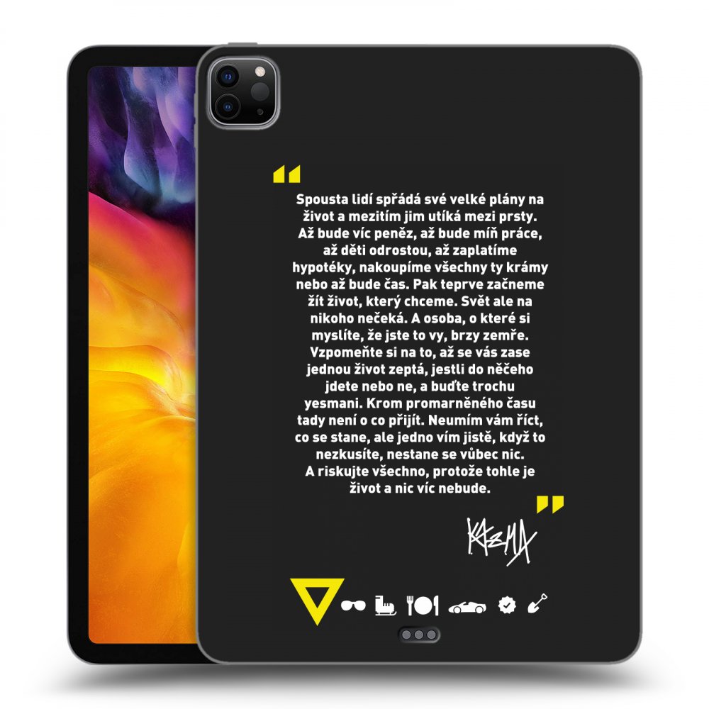 Picasee silikónový čierny obal pre Apple iPad Pro 11" 2020 (2.gen) - Kazma - BUĎTE TROCHU YESMANI