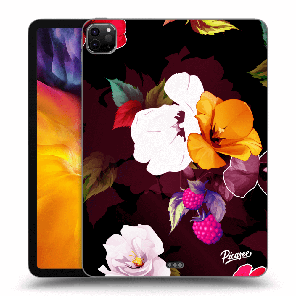Picasee silikónový čierny obal pre Apple iPad Pro 11" 2020 (2.gen) - Flowers and Berries