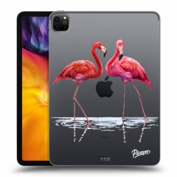 Picasee silikónový prehľadný obal pre Apple iPad Pro 11" 2020 (2.gen) - Flamingos couple