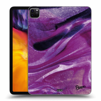 Picasee silikónový čierny obal pre Apple iPad Pro 11" 2020 (2.gen) - Purple glitter