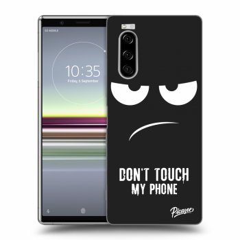 Picasee silikónový čierny obal pre Sony Xperia 5 - Don't Touch My Phone