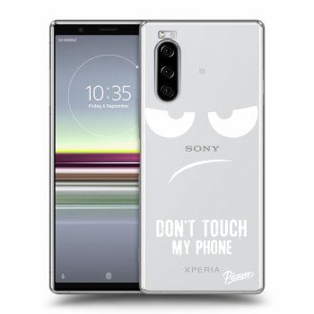 Picasee silikónový prehľadný obal pre Sony Xperia 5 - Don't Touch My Phone