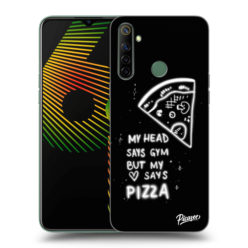 Picasee silikónový čierny obal pre Realme 6i - Pizza
