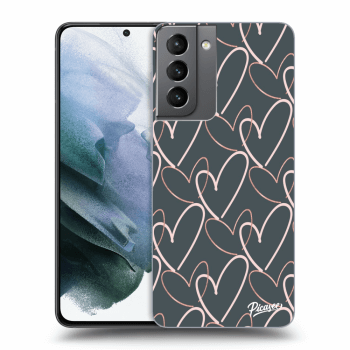 Picasee silikónový prehľadný obal pre Samsung Galaxy S21 5G G991B - Lots of love