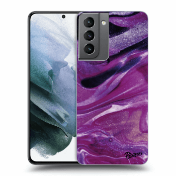 Obal pre Samsung Galaxy S21 5G G991B - Purple glitter