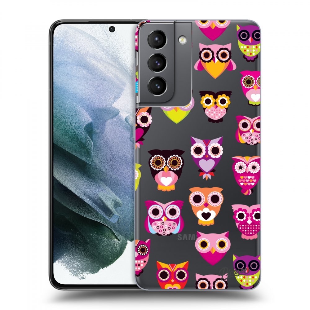 Picasee silikónový prehľadný obal pre Samsung Galaxy S21 5G G991B - Owls