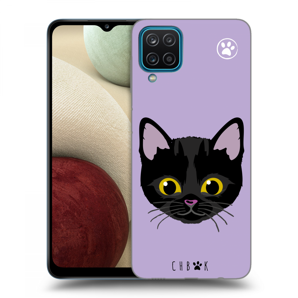 Picasee silikónový čierny obal pre Samsung Galaxy A12 A125F - Chybí mi kočky - Fialová