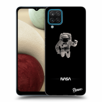 Picasee silikónový čierny obal pre Samsung Galaxy A12 A125F - Astronaut Minimal