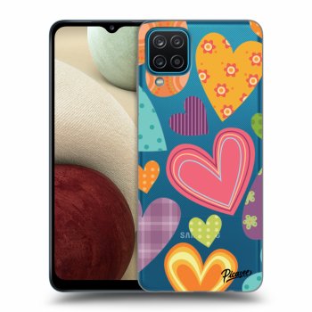 Picasee silikónový prehľadný obal pre Samsung Galaxy A12 A125F - Colored heart