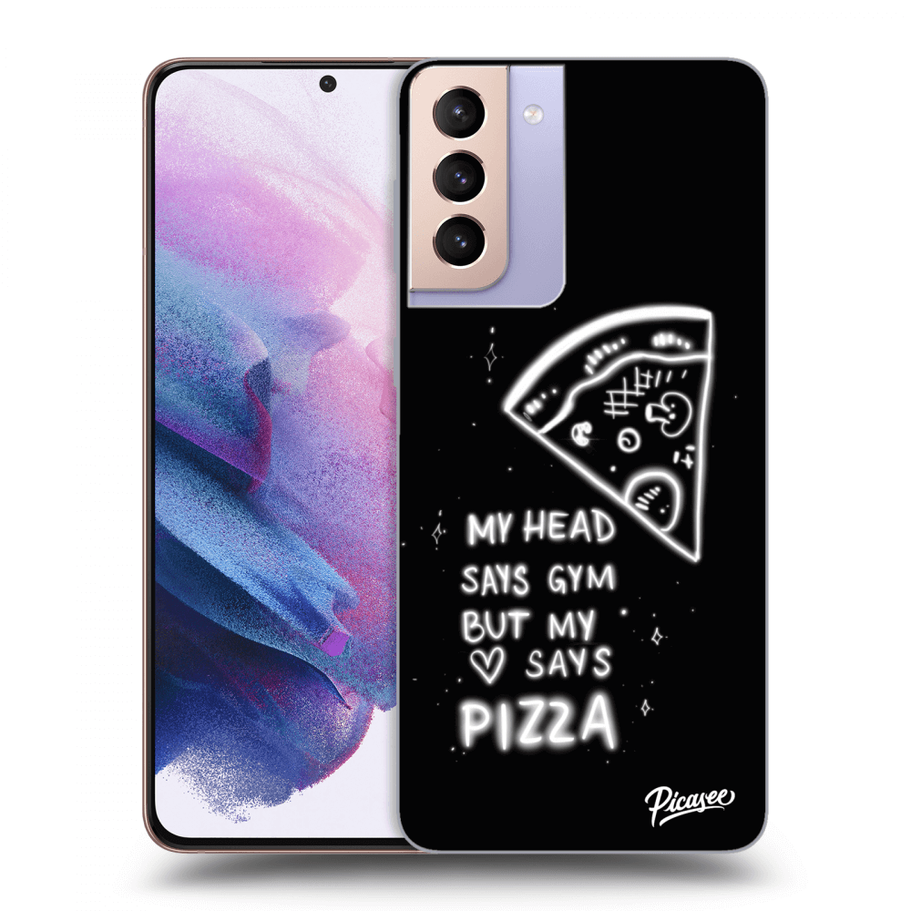 Picasee silikónový čierny obal pre Samsung Galaxy S21+ 5G G996F - Pizza