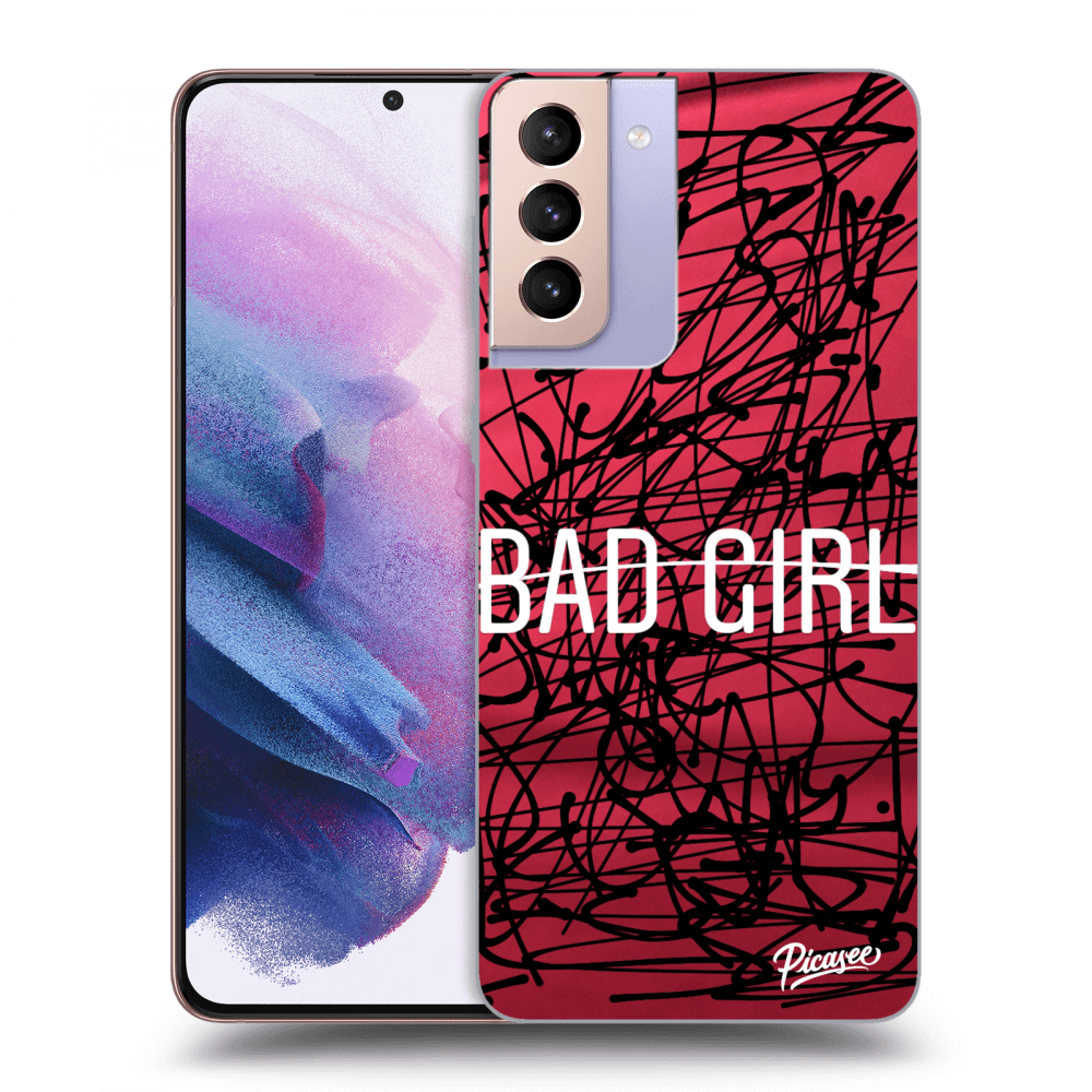 Picasee silikónový prehľadný obal pre Samsung Galaxy S21+ 5G G996F - Bad girl