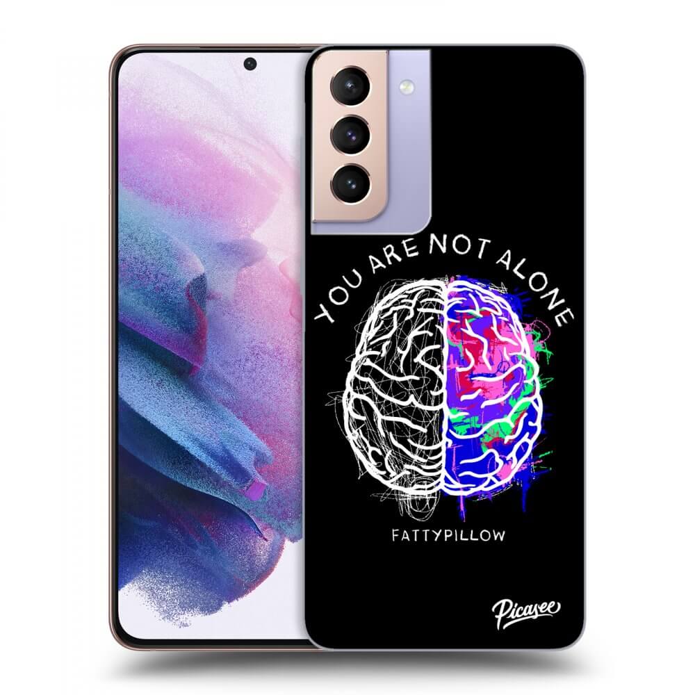 Picasee silikónový čierny obal pre Samsung Galaxy S21+ 5G G996F - Brain - White