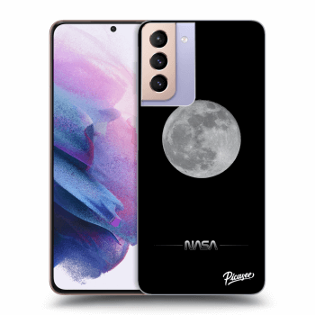 Picasee silikónový čierny obal pre Samsung Galaxy S21+ 5G G996F - Moon Minimal