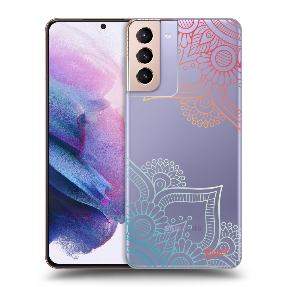 Picasee silikónový prehľadný obal pre Samsung Galaxy S21+ 5G G996F - Flowers pattern