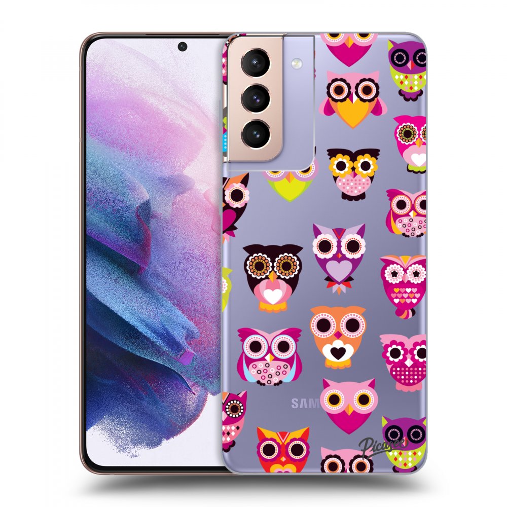 Picasee silikónový prehľadný obal pre Samsung Galaxy S21+ 5G G996F - Owls