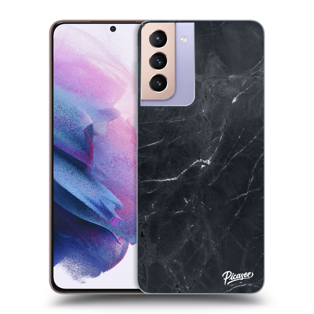 Picasee silikónový prehľadný obal pre Samsung Galaxy S21+ 5G G996F - Black marble