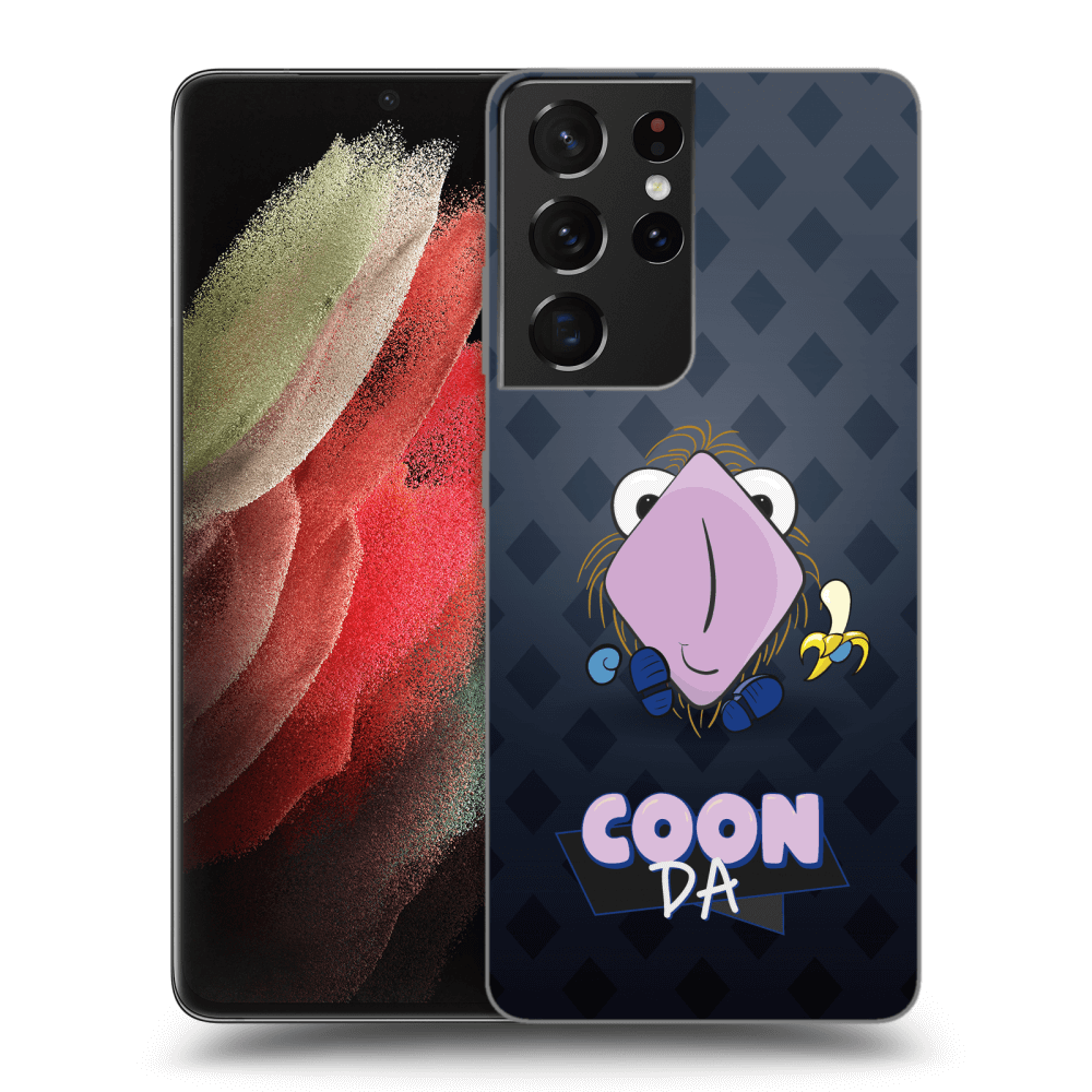 Picasee silikónový prehľadný obal pre Samsung Galaxy S21 Ultra 5G G998B - COONDA chlupatka - tmavá