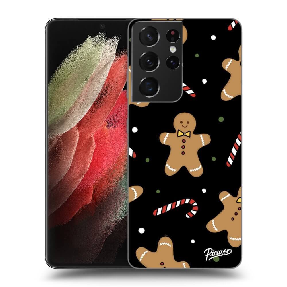 Picasee silikónový čierny obal pre Samsung Galaxy S21 Ultra 5G G998B - Gingerbread